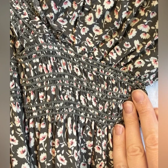 Apricot Long Boho Peasant Empire Waist Dress NWOT - Picture 6 of 11